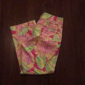 Lilly Pulitzer high waisted flower capris